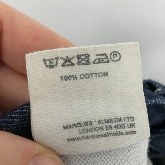 Marques Almeida Dark Wash loose leg raw hem 5 pocket jeans size 8 - Picture 7 of 13